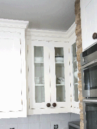 Display Cupboard Bi-fold Doors in Bespoke Galley Kitchen, Five pictures (Total 3 MB)